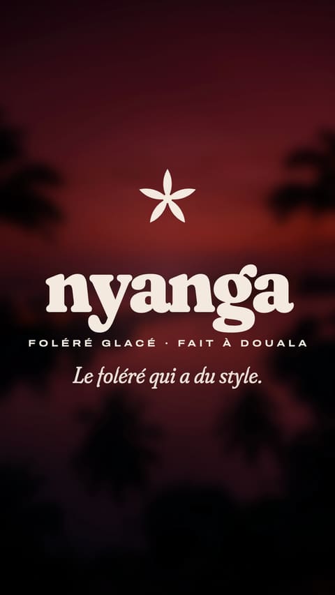 La signature : nyanga, foléré glacé, fait à Douala.